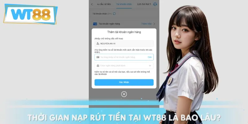 Giao dịch nạp rút tiền tại đây diễn ra nhanh chóng chỉ trong vài phút
