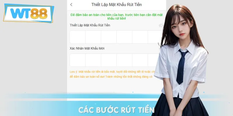 Hướng dẫn rút tiền WT88 nhanh chóng, minh bạch, đảm bảo an toàn